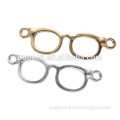 gold plated glasses shape connector charm metal